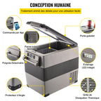 Mini Réfrigérateur Frigo Portable pour Voiture Frigo Voiture 55L
