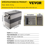 Mini Réfrigérateur Frigo Portable pour Voiture Frigo Voiture 55L